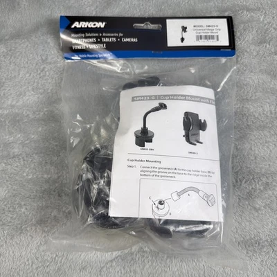 Arkon SM423-G Universal Mega Grip Cup Holder Mount Smartphone Samsung iPhone - Image 1 of 3