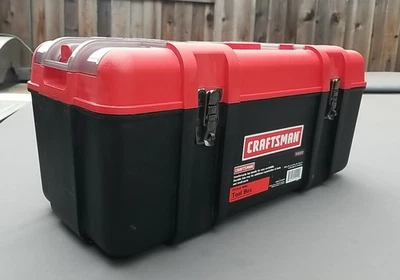 Craftsman Classic Red Top Hard Plastic Tool Box 20" x 9" x 9" - Image 1 of 4