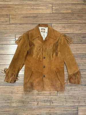 Vintage Pioneer Wear suede fringe jacket, size 44, excellent condition - Image 1 of 4