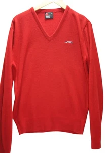 Maglione vintage anni 80 Robert Bruce x Slazenger rosso scollo a V uomo L USA retrò preppy golf - Foto 1 di 7