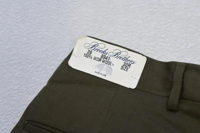 VTG Brooks Brothers Dress Pants Pleated Made in USA 100% Wool Mens Sz 30 NWT - Image 1 of 4