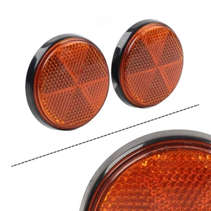 2PCS LED-Motorrad-Rund-Reflektor-Schwanz-Brems-Blinkleuchte - Picture 1 of 9