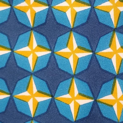 MOD DISCOTECA VINTAGE AÑOS 70 ~ CORBATA ANCHA PARA HOMBRE ~ BRONCEINI ~ AZUL Y DORADO ~ ESTRELLAS ~ 55" Foto 1 de 3