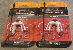 Shock Doctor Sport Gel Max Jugend Schlag Mundschutz 10-rot/weiß kostenloser Versand - Bild 1 von 1
