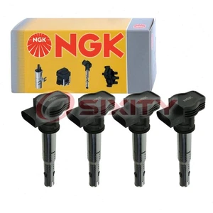 4 pc NGK Ignition Coil for 2009-2017 Volkswagen CC 2.0L L4 Spark Plug Wire nc - Picture 1 of 5