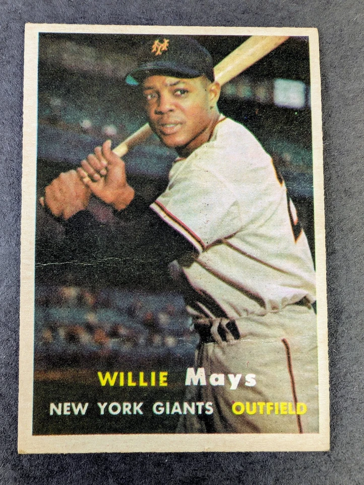1957 Topps Willie Mays #10 Excelente centrado, gran atractivo visual muy bonita tarjeta Foto 1 de 4