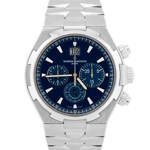 MINT Vacheron Constantin Overseas Chronograph Blue 42mm Stainless 49150 Watch - Picture 1 of 9