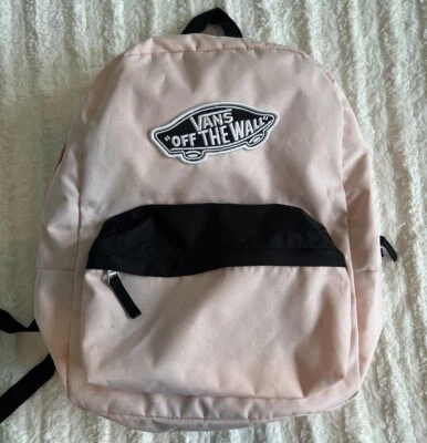 VANS «со стены» рюкзак сумка светло-розовый и черный легкий вес - Изображение 1 из 4
