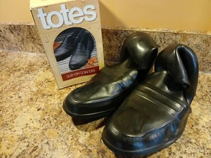 Men's Totes Slip-On Loafers Shoe Protection Blk Rubber LG 9.5-11 Gently, If Used - Picture 1 of 23