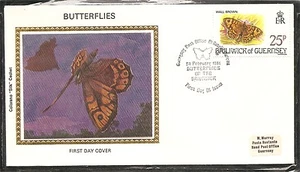 Guernsey SC # 221 Butterflies - Wall Brown- FDC.Colorano Cachet. - Picture 1 of 1