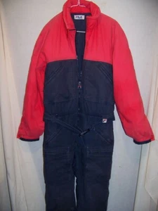 Vintage Fila Insulated One Piece Snow Ski Suit, Men's 40 Small - Picture 1 of 5