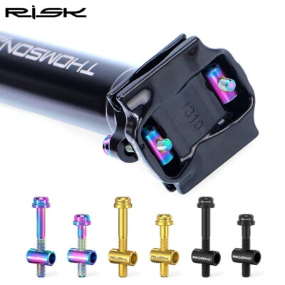 RISK 2Pcs M5X30/40Mm Bolt Seat Post Titanium Alloy Bolts for Seatpost Fixing  - Image 1 of 4