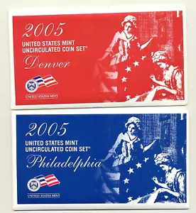 2005 P&D US Mint Uncirculated Coin Set -With OGP & Certificate Of Authenticity - Picture 1 of 16