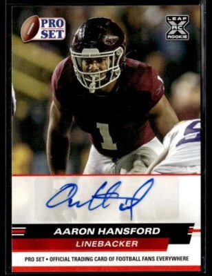 L7,482 - 2022 Leaf Pro Set Metal Draft Prospects Auto Red #PSAAH1 Aaron Hansford - Image 1 of 2