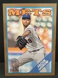 2023 Topps Series 1 Jacob DeGrom 1988 Topps 35th Anniversary Gold 18/75 - Picture 1 of 6