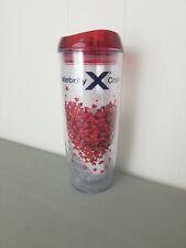 NEW Celebrity X Cruise Line 24 oz Ringo Heart Cup Tumbler w/ Lid Travel Vacation