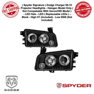 Faros proyectores Spyder LED modelo halo negros para Dodge Charger 2006-2010 - Imagen 1 de 12