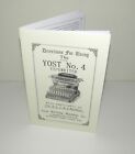 Yost Typewriter No 4 Instruction Manual Reproduction also good for Model 5 6 7 8