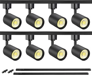 VANoopee 8-Light LED Track Lighting Kit with 6.6FT H Type Track Rails F195 - Picture 1 of 9