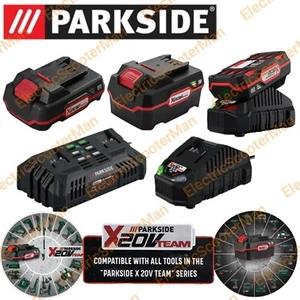 Parkside 20V 2Ah / 4Ah Battery / Charger Dual For X20V Team Series Cordless Tool - Picture 1 of 15