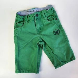 Guess Kids Pants Boys Size 18M Green Denim Jean Preppy Desiner Baby Pants Logo - Picture 1 of 12