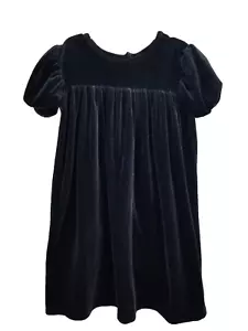 OCI Girls Dress Size 4 Holiday Black Velour Christmas Thanksgiving Dinner Party - Picture 1 of 5
