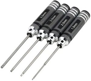 Metric Size Allen Hex Wrench Driver Set 4pcs (1.5, 2, 2.5 & 3mm) - Picture 1 of 1