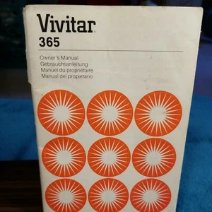 VIVITAR 365 Electronic Flash Owners Manual Instruction Guide Booklet Original  - Picture 1 of 6