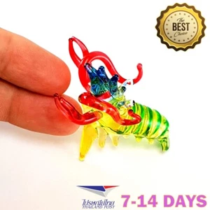 Handmade Blown Glass Colorful Lobster Animal Figurine Ornament Collectible Table - Picture 1 of 9