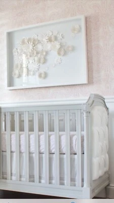 Простыни для детской кроватки Restoration Hardware под правую руку румяна розовые серые - 2 - Изображение 1 из 3