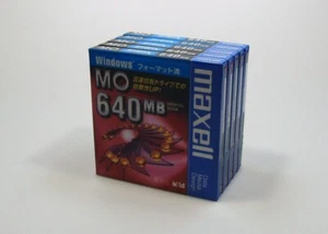 5x nieotwarty dysk MO Maxell 3,5 cala 640 MB wielokrotnego zapisu / formatowanie systemu Windows - Zdjęcie 1 z 3