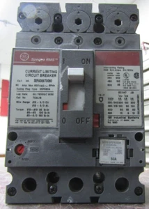 😃 GE 60 AMP SPECTRA RMS CIRCUIT BREAKER 3 POLE 600 VAC SEPA36AT0060 W/ 50A TRIP - Picture 1 of 8