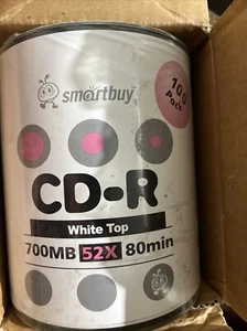 Smartbuy CD-R 52X 700MB leere beschreibbare Disc - 100er-Pack (80RS52S-WSSB100B) - Bild 1 von 1