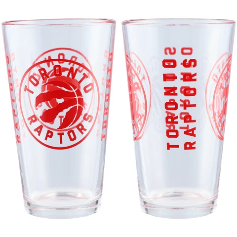 Toronto Raptors Two-Pack 16oz. Pint Glass Set Cover