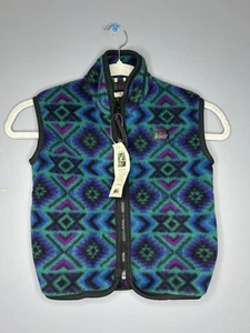 Vintage REI Fleece Vest Kids XS Polartec 200 Aztec Outdoor Made USA 90s Soft - Picture 1 of 10