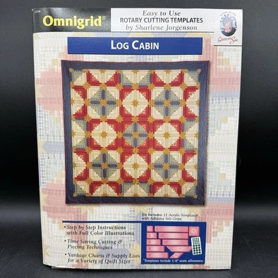 NEW Omnigrid Log Cabin Rotary Cutting Templates Quilt Pattern Sharlene Jorgenson - Image 1 of 4