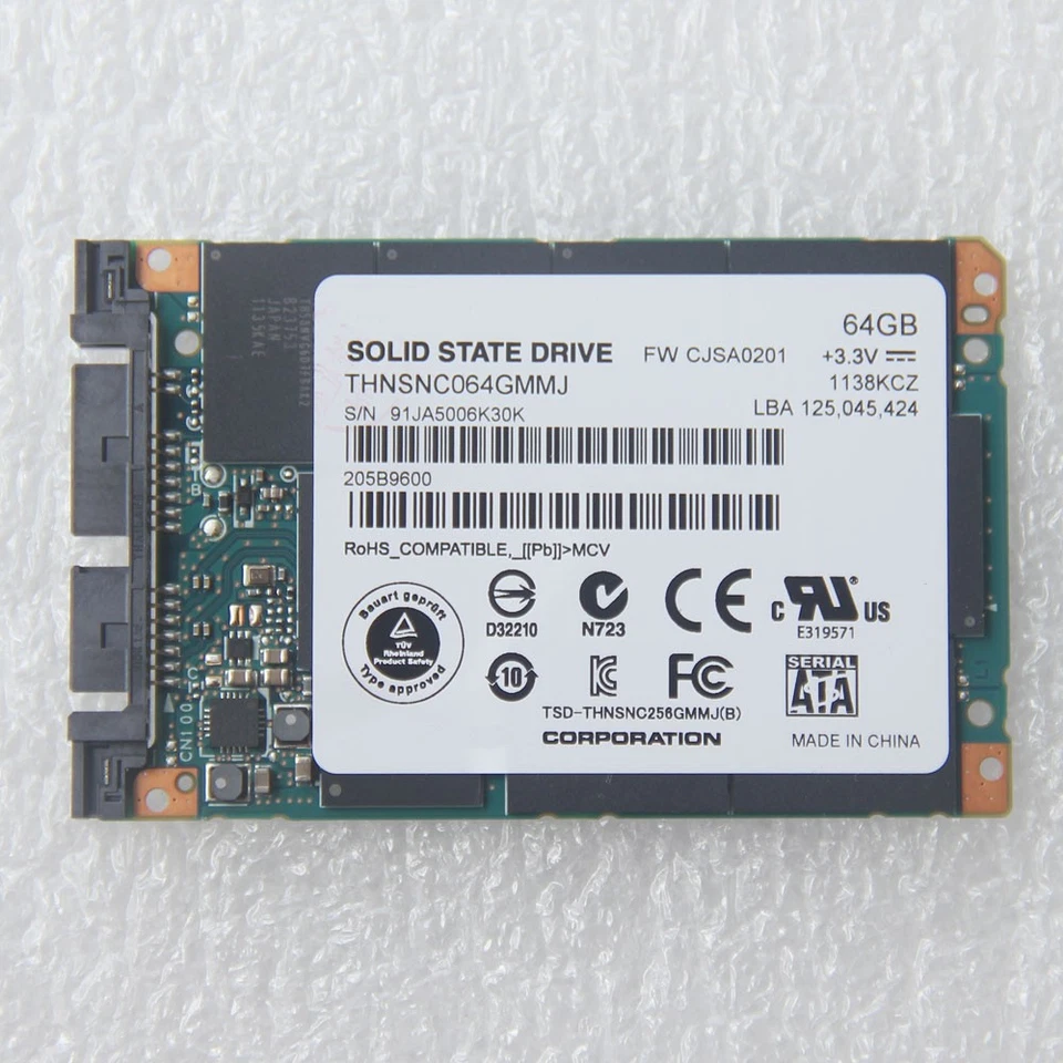 NEW 1.8" 64GB MICRO SATA Internal SSD FOR HP EliteBook 2530p 2740p RE MK8017GSG - Image 1 of 3