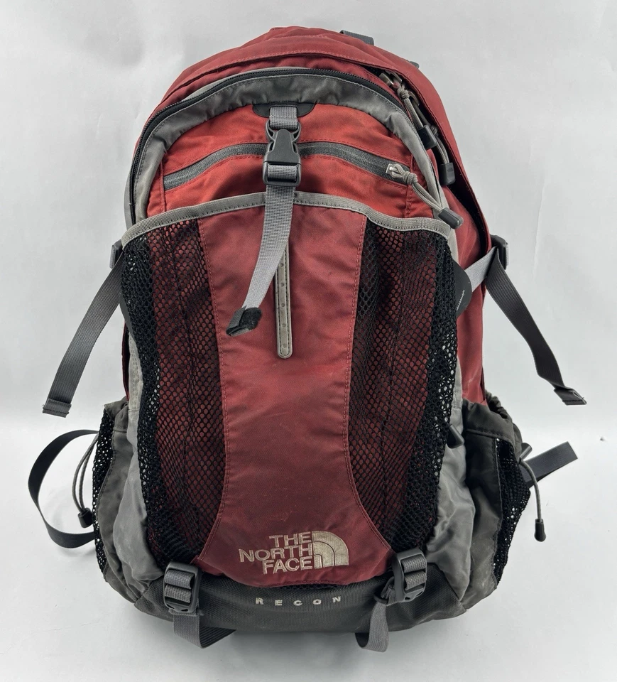 Mochila de senderismo vintage Y2K The North Face roja/gris Recon Foto 1 de 4