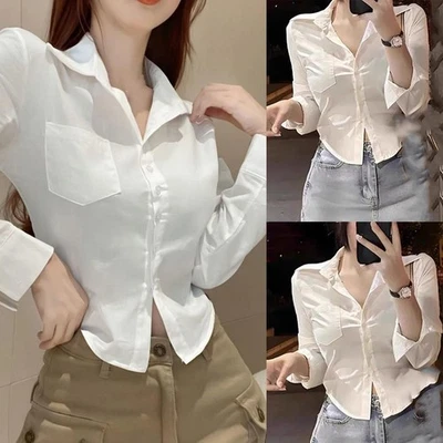 Womens Button Down Shirt With Unique Stitching Perfect For Layering Outfits - Image 1 of 4
