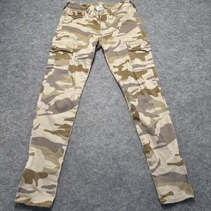 True Religion Camouflage Camo Stretch Jeans/jeggings Size 26 Khaki Beige - Picture 1 of 8