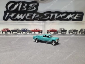 Customized 1997 Ford F350 Crew Cab 1:64 Metal Diecast  4x4 OBS Calypso Green - Picture 1 of 10