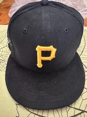 NWT Roberto Clemente Pittsburgh Pirates New Era Player Corduroy Hat 7 5/8 - Image 1 of 4