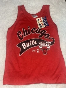 Vintage Chicago Bulls Kids Sz 7 Tank T-shirt Made In USA Garan NEW Deadstock - Picture 1 of 3