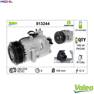 COMPRESSOR AIR CONDITIONING 813244 FOR HOLDEN VAUXHALL ZAFIRA/Mk/III ASTRA/VI - Image 1 of 4