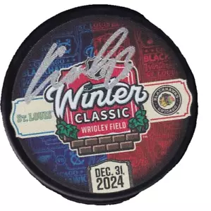 PHILIPP KURASHEV signed (CHICAGO BLACKHAWKS) 2024 WINTER CLASSIC dualling puck - Picture 1 of 1