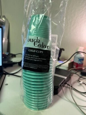 Touch Of Color 20 Count 16fl oz. Cold Plastic Cups Fresh Mint New!!! - Image 1 of 2