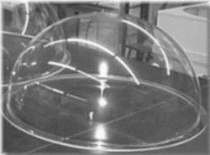 HEMISPHERE PLEXIGLAS CLEAR 24" OD x .250" Thick +1" FLANGE 15625-23 - Picture 1 of 1