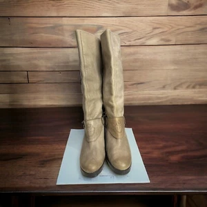 Lauren Ralph Lauren Delsa taupe grau brüniertes Leder Reitstiefel Größe 6,5 - Bild 1 von 6