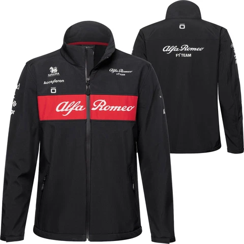 Men's Alfa Romeo F1 2023 Team Softshell Jacket Embraided logos Free Shipping Cover