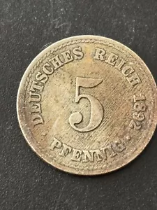 1892 Germany 5 Pfennig Clean Condition. Very Nice - Picture 1 of 10